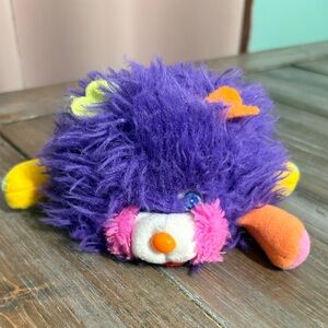 Vintage 1986 Popples Puffling Purple Baby Popple Mini Plush Retro Stuffed Animal